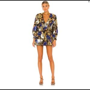 Alice McCall blue and gold dress size 6